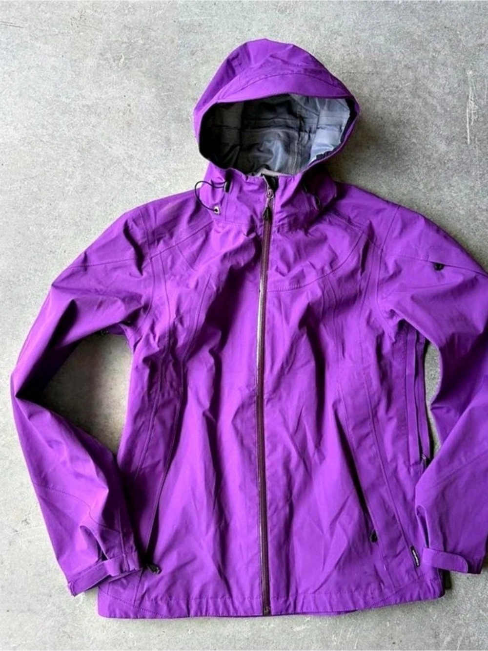 Quechua Purple Hooded Jacket Size Medium